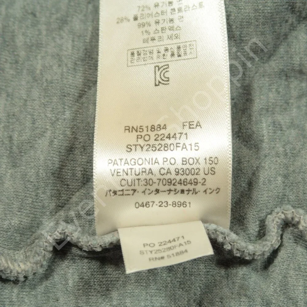 Patagonia Pullover Mens M Gray Snap T Sweater Quilt Retro Cotton Feather - Picture 7 of 7